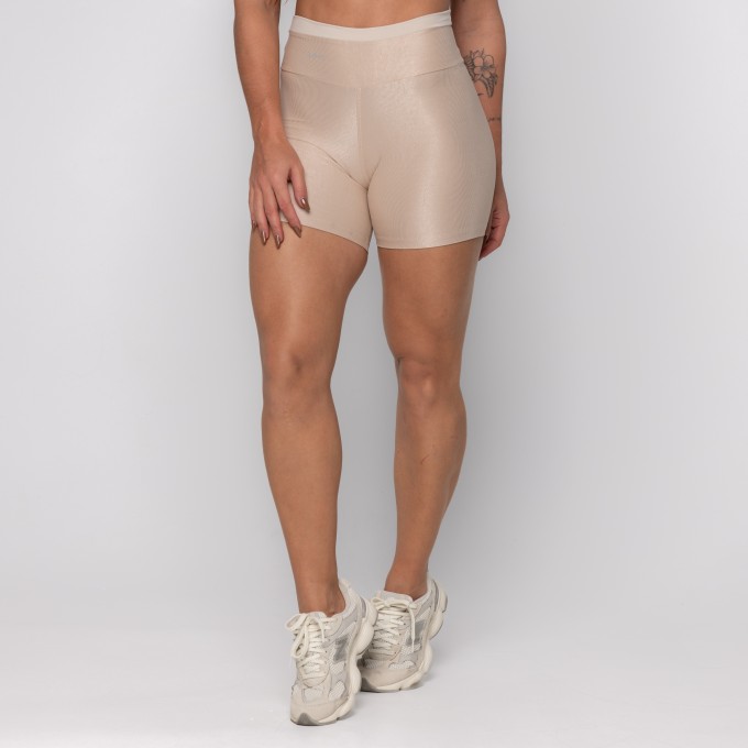 Short Duo Canelado Areia