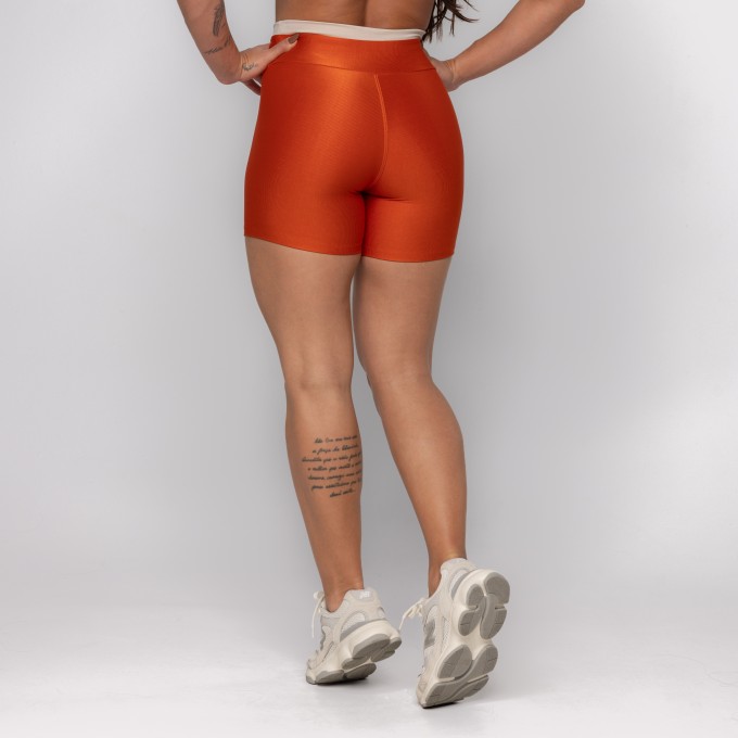 Short Duo Canelado Páprica