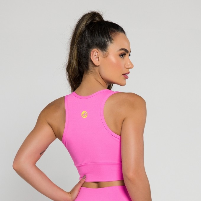 Top Mari Suplex de Poliamida Rosa