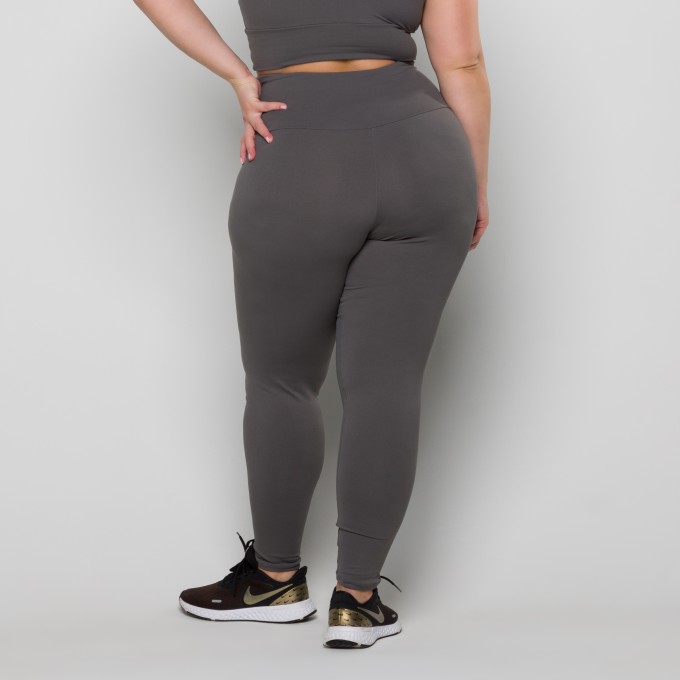 Calça Legging Plus Grafite Linha Conforto