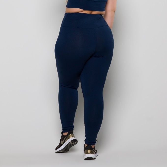 Calça Legging Plus Azul Marinho Linha Conforto