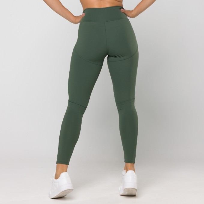 Calça Legging Oxy Verde Musgo com Recortes