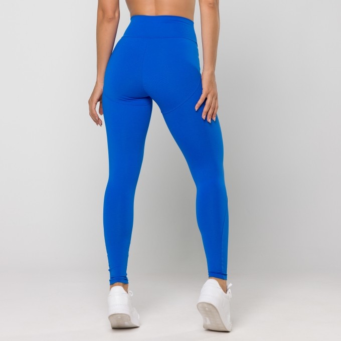 Calça Legging Oxy Azul Royal com Recortes