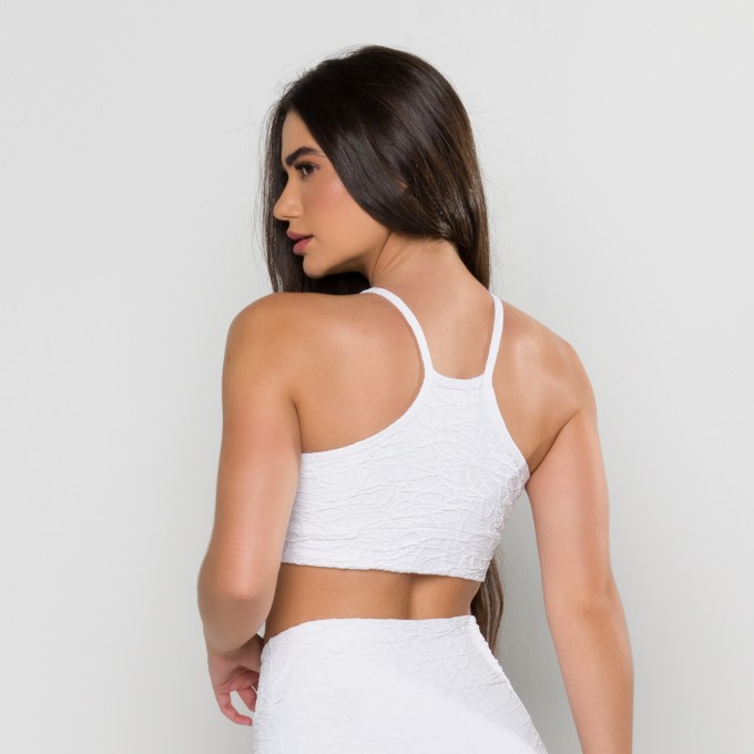 Top Fenda Textura Branco