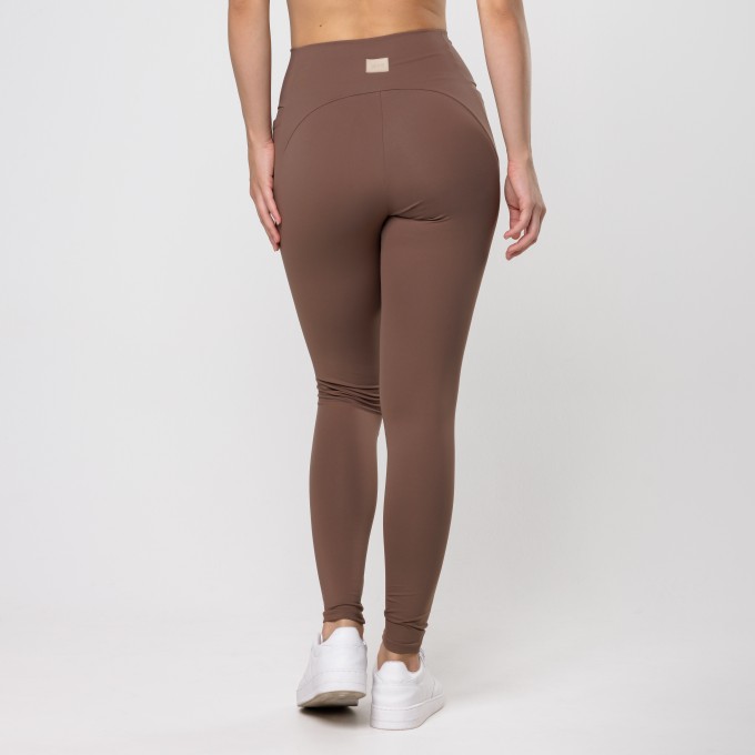 Calça Legging Up Marrom Castanho com Bolso
