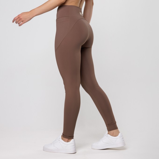 Calça Legging Up Marrom Castanho com Bolso