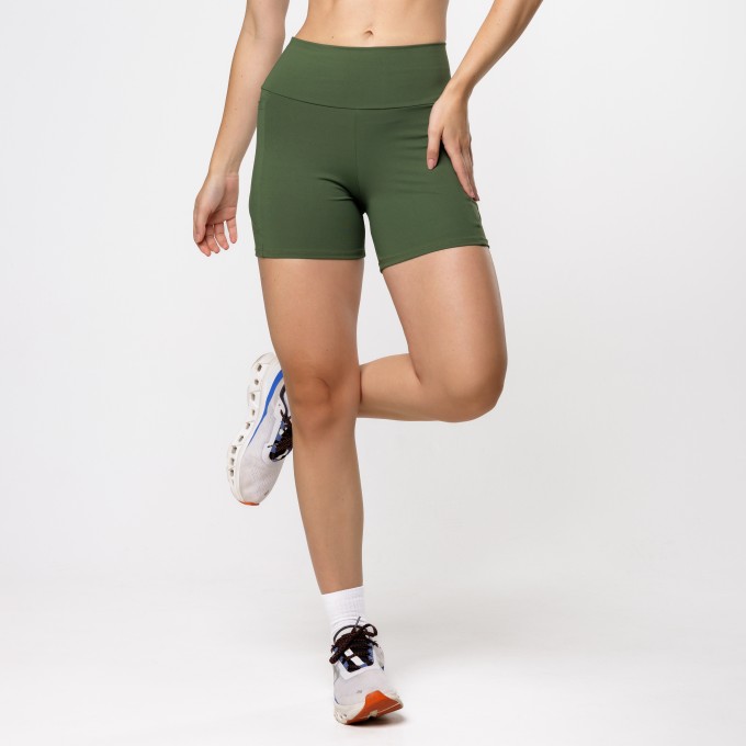 Short Fitness UP Verde Musgo com Bolso