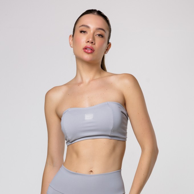 Top Faixa Feminino Cinza