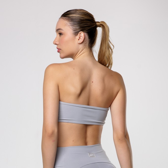 Top Faixa Feminino Cinza