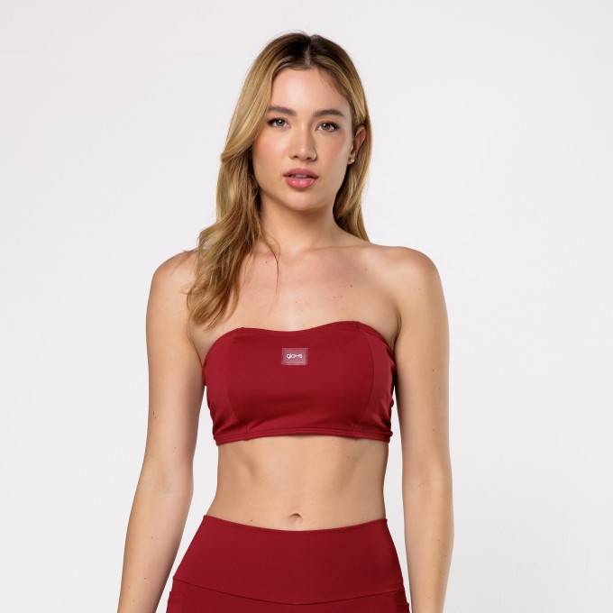 Top Faixa Feminino Vermelho Cherry