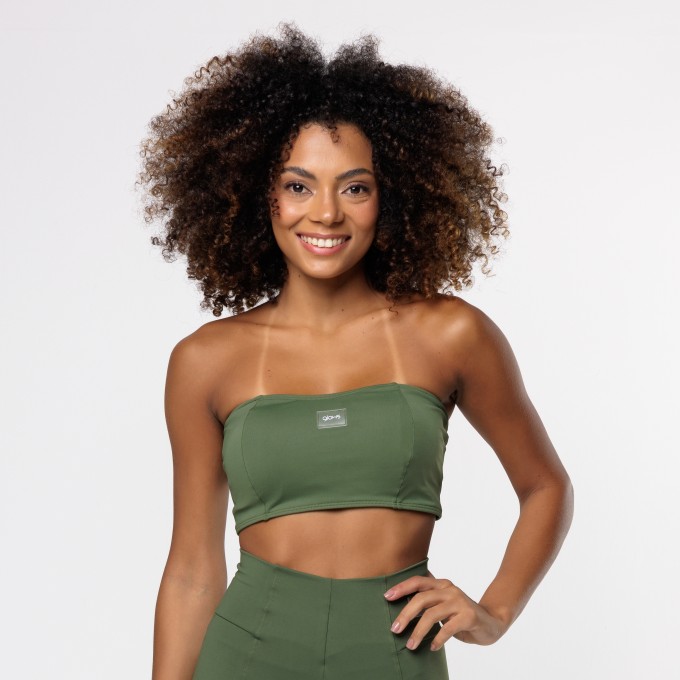 Top Faixa Feminino Verde Musgo