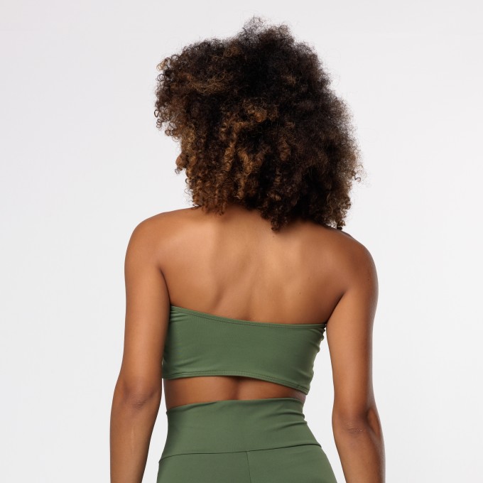 Top Faixa Feminino Verde Musgo