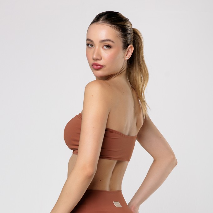 Top Faixa Feminino Marrom