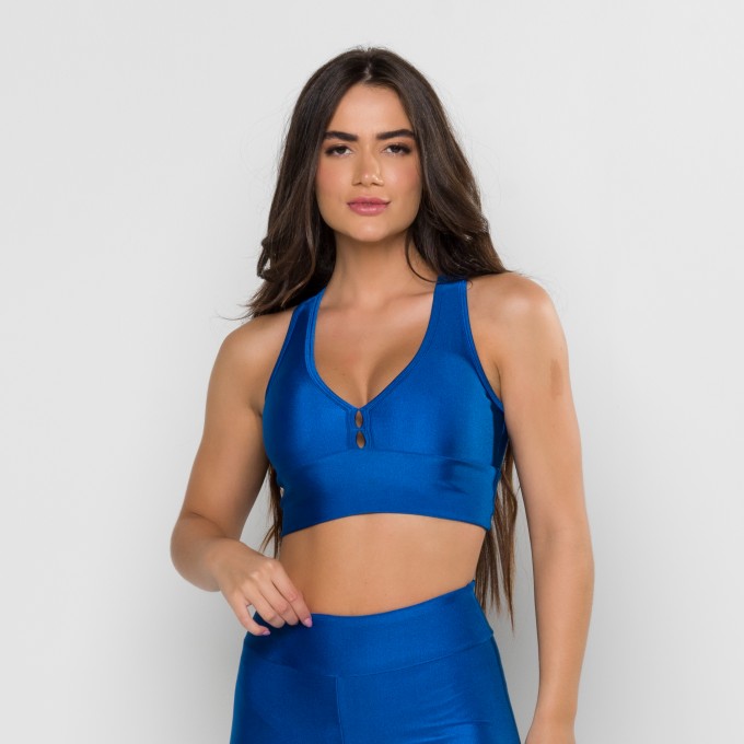 Top Mari Glam Azul Royal