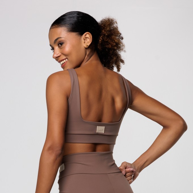 Top Fitness UP Marrom Castanho