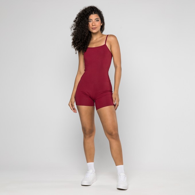 Macaquinho Fitness Oxy Vermelho Cherry