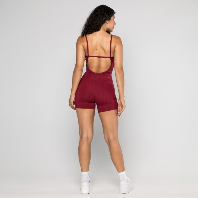 Macaquinho Fitness Oxy Vermelho Cherry