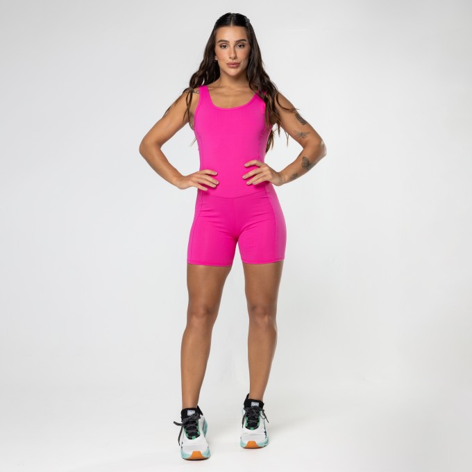 Macaquinho Fitness Gaia Rosa Pink
