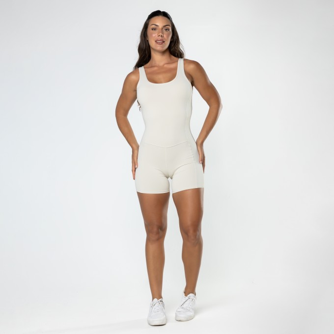 Macaquinho Fitness Gaia Off White