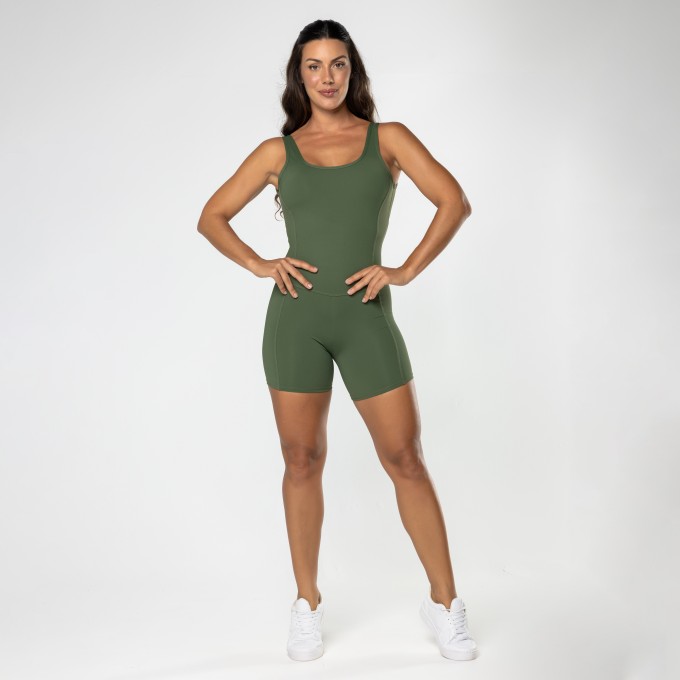 Macaquinho Fitness Gaia Verde Musgo