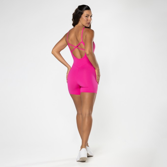 Macaquinho Fitness Shape Rosa Pink