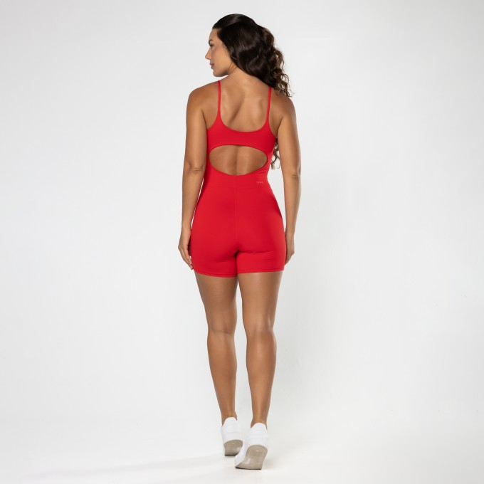 Macaquinho Fitness Energy Vermelho