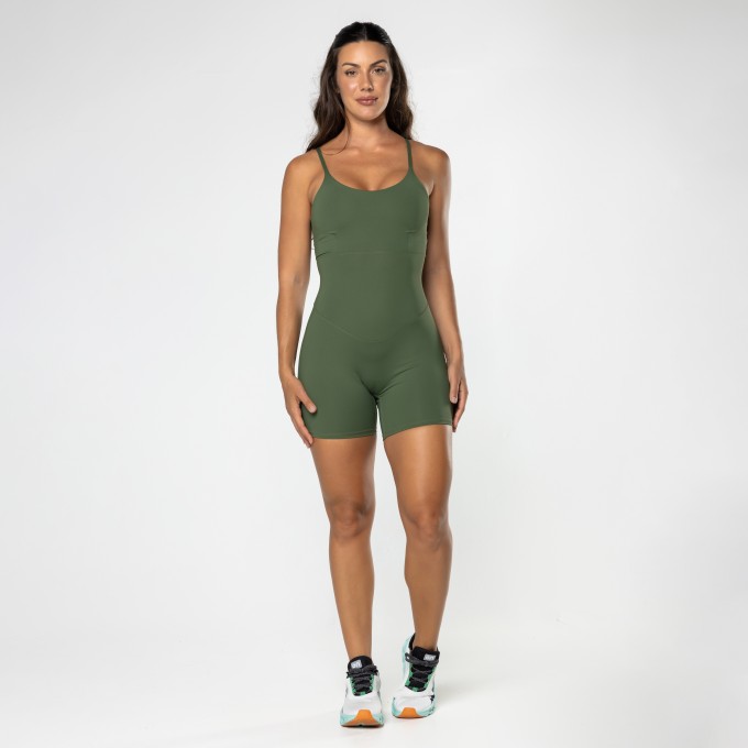 Macaquinho Fitness Energy Verde Musgo