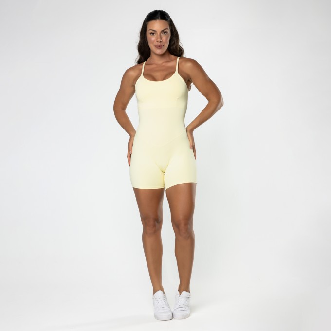 Macaquinho Fitness Energy Amarelo Manteiga