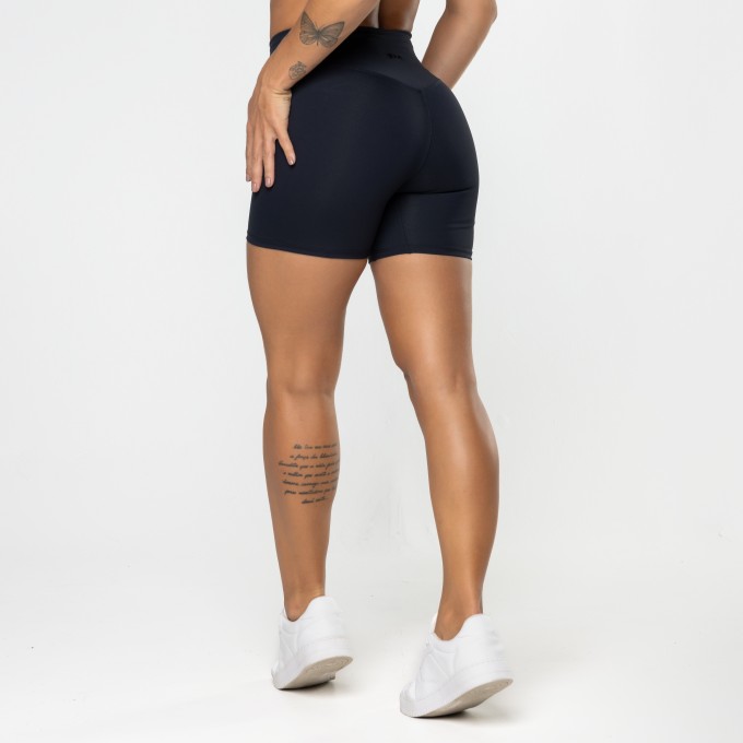 Short Gaia Cós Cruzado Preto