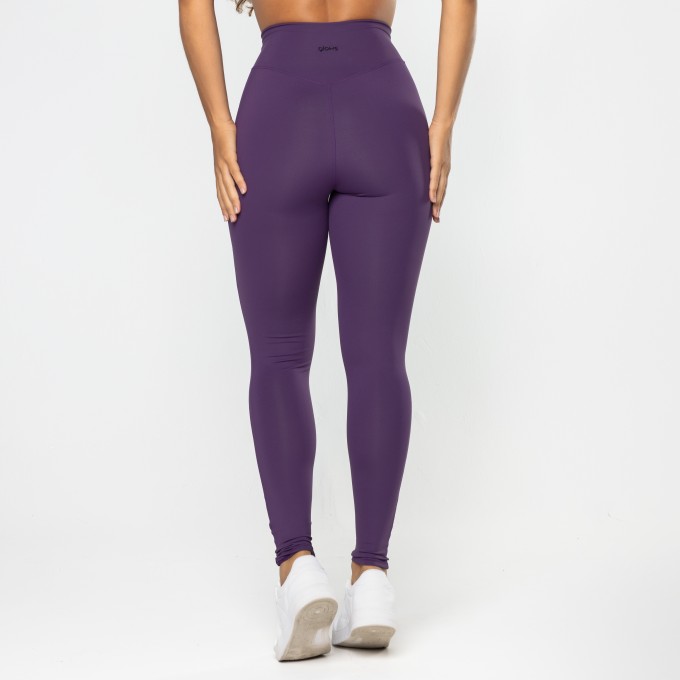 Calça Legging Gaia Cós Cruzado Roxo Escuro