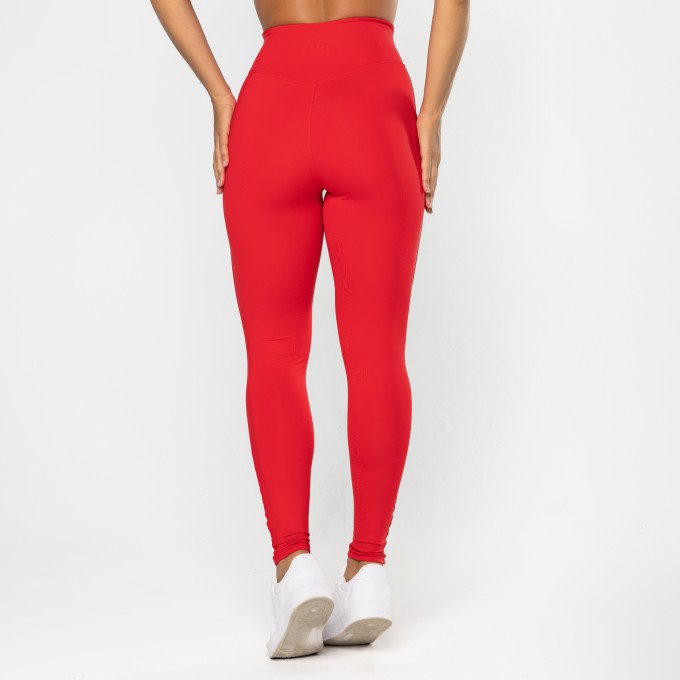 Calça Legging Gaia Cós Cruzado Vermelha
