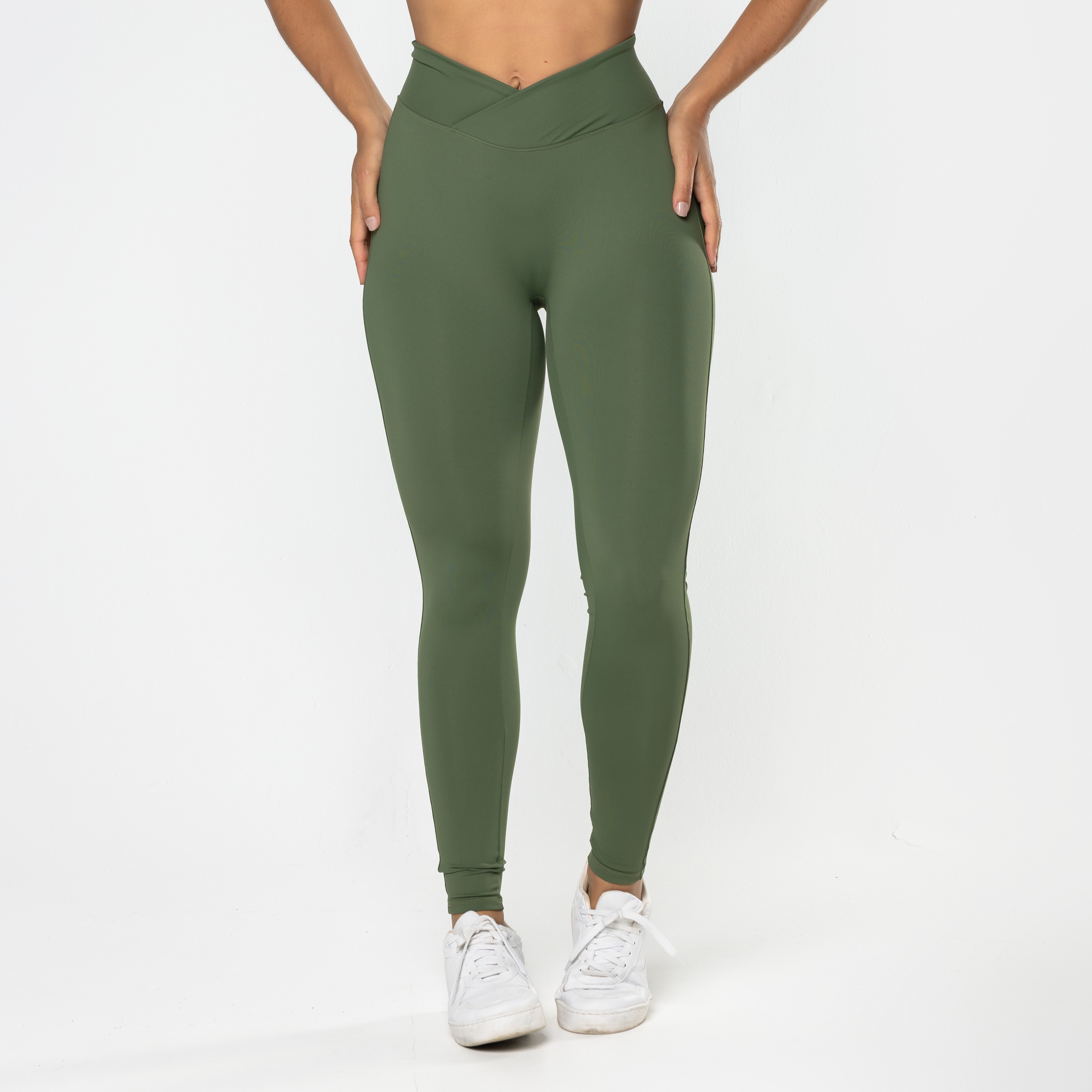 Legging Gaia Cós Cruzado Verde Musgo