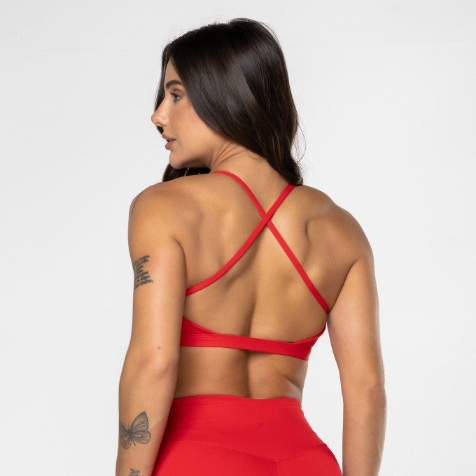 Top Gaia Cruzado Vermelho