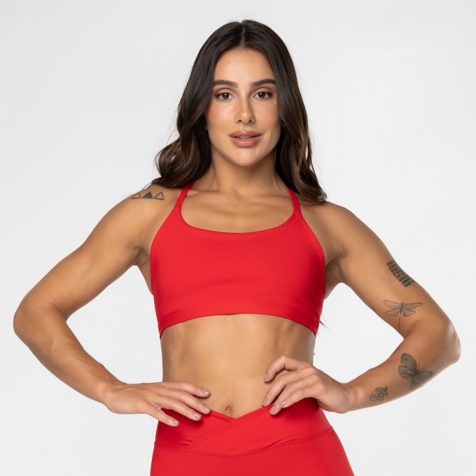 Top Gaia Cruzado Vermelho
