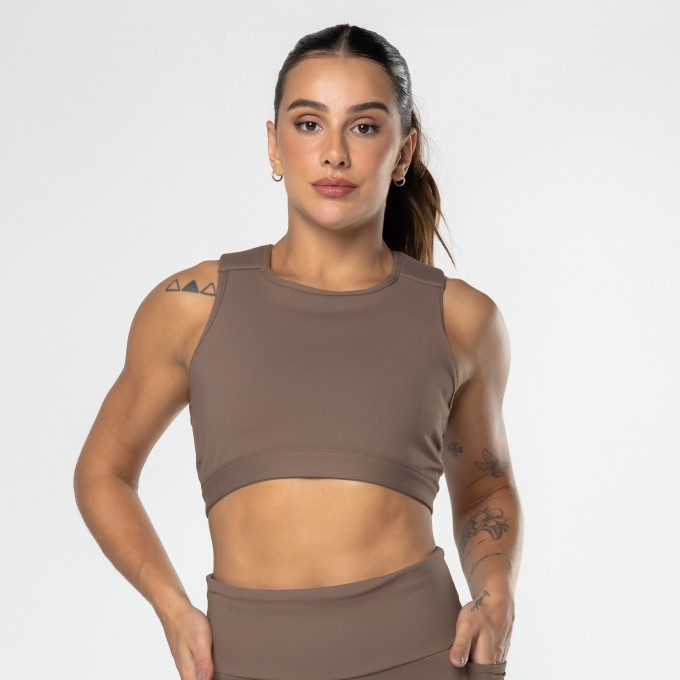 Top Pacer Antiimpacto Marrom Castanho