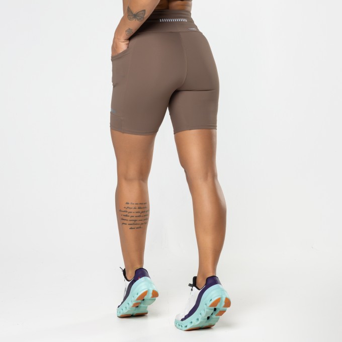 Short Pacer Multibolsos Marrom Castanho