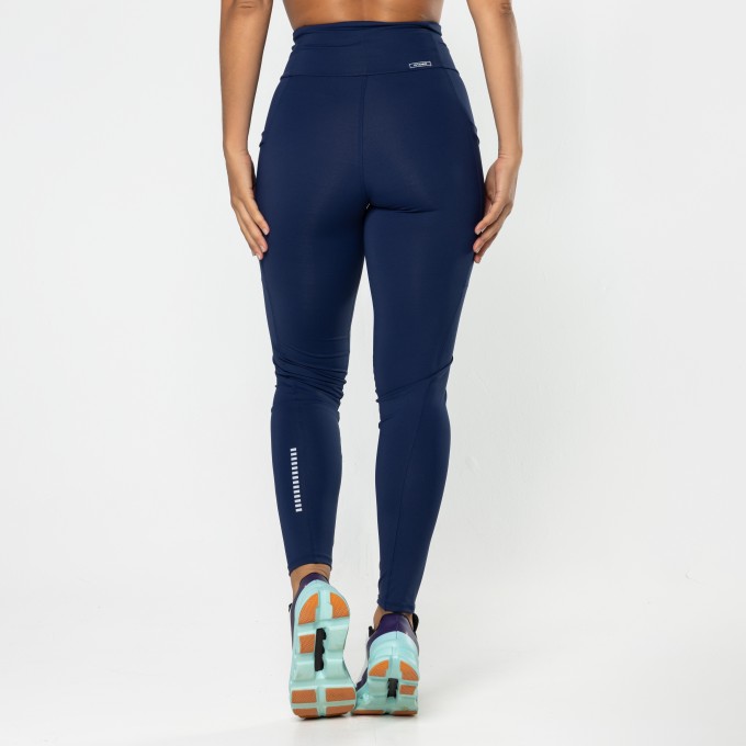 Calça Legging Pacer Multibolsos Azul Marinho