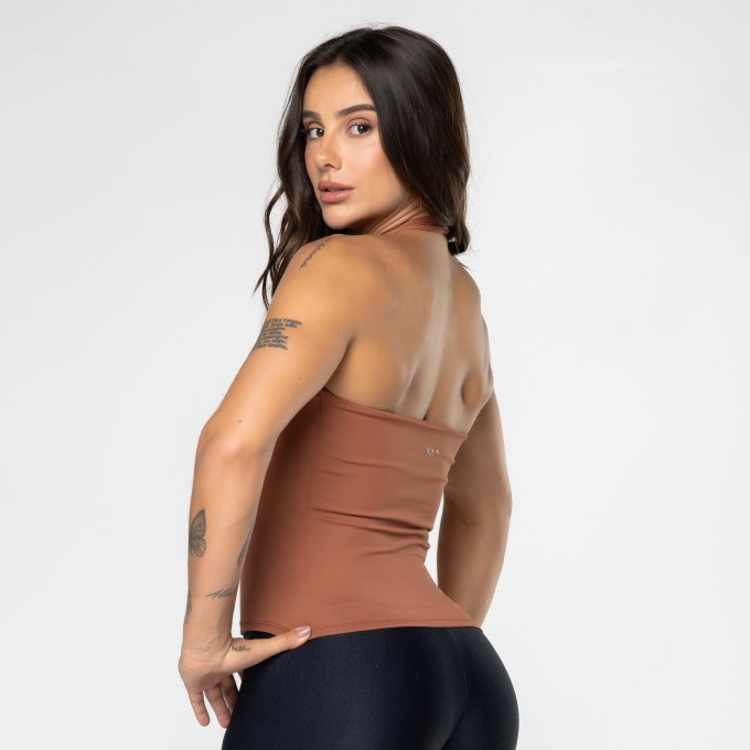 Camiseta Frente Única Marrrom