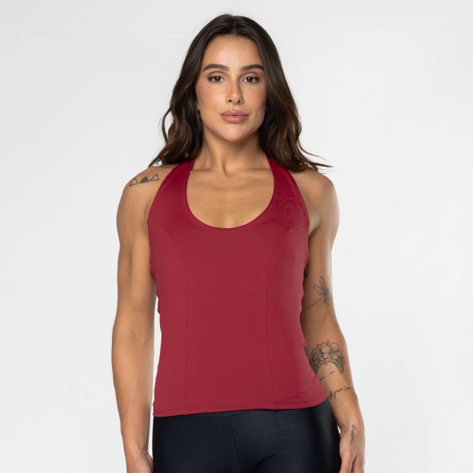 Camiseta Frente Única Vermelho Cherry