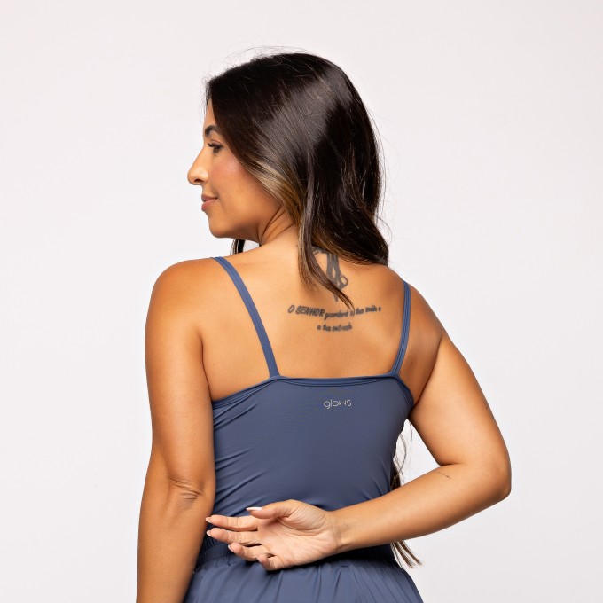 Camiseta Alça Fina Azul Diesel