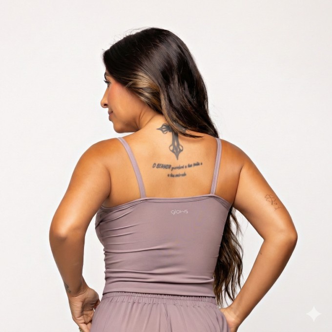 Camiseta Alça Fina Rosa Queimado